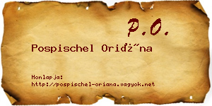 Pospischel Oriána névjegykártya
